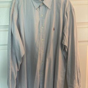 Classic Blue Striped Men's Shirt